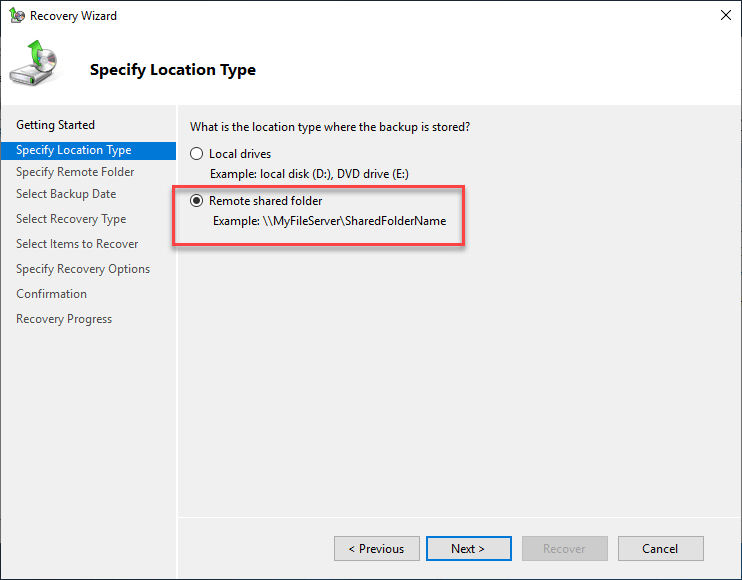 Restoring Files From A Windows Server Backup