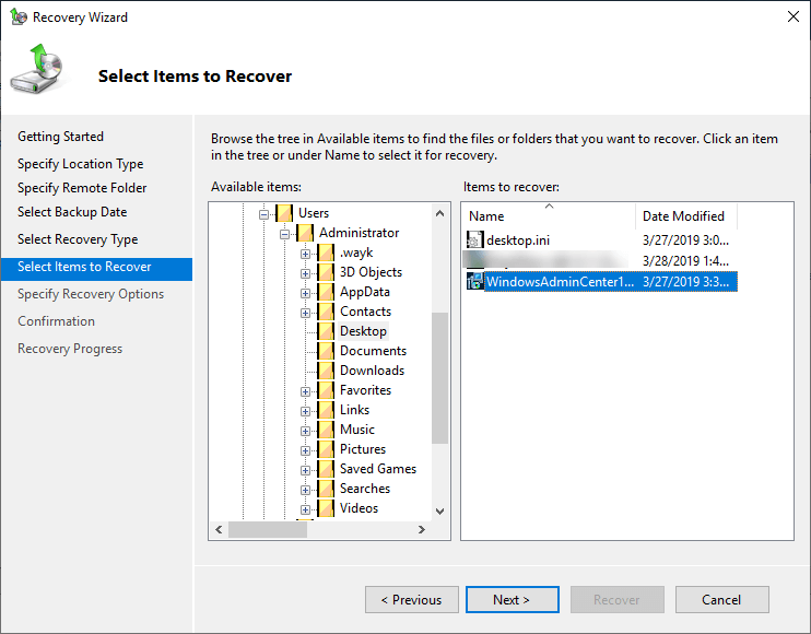 Windows Server Backup