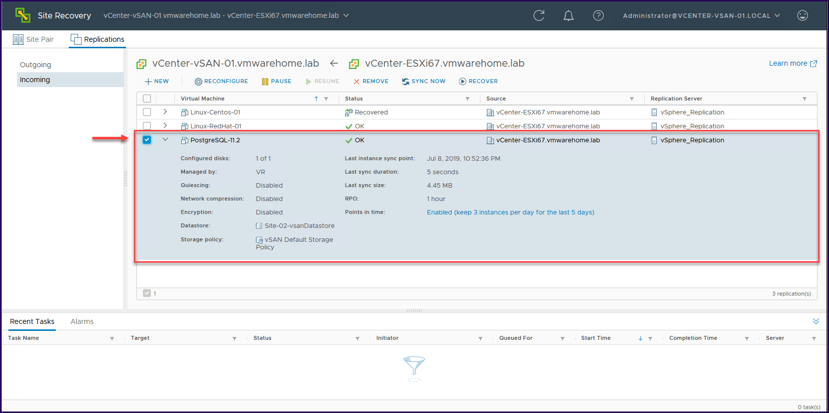 Vmware vsphere replication настройка