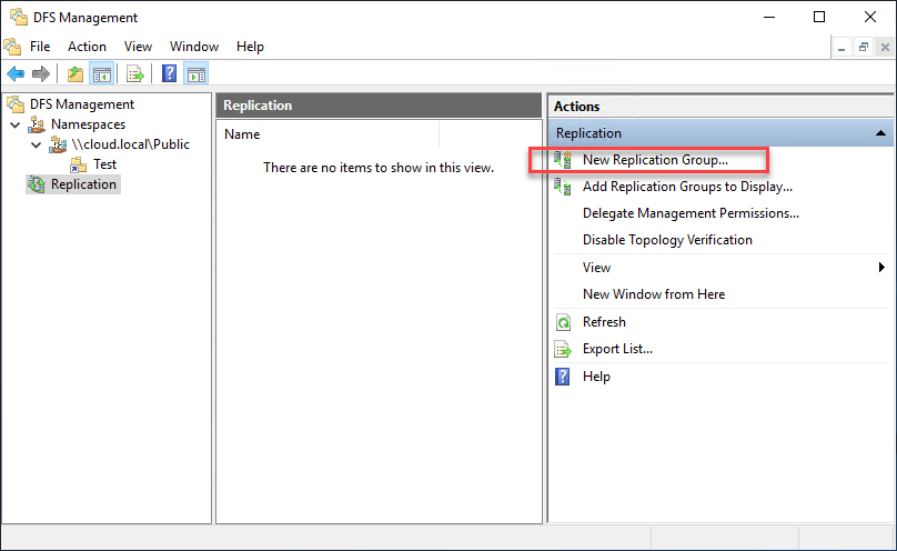 How to configure DFS Replication on Windows Server 2019