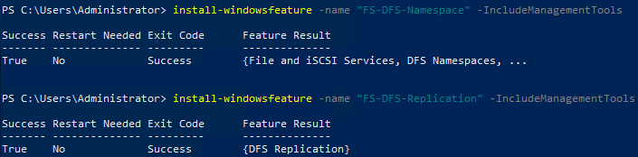 Настройка dfs windows server 2019