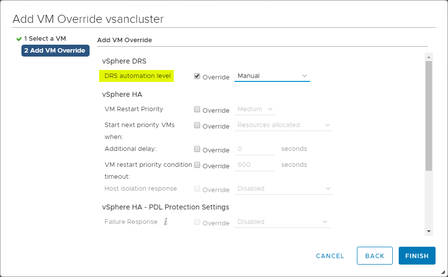 VMware HA and DRS