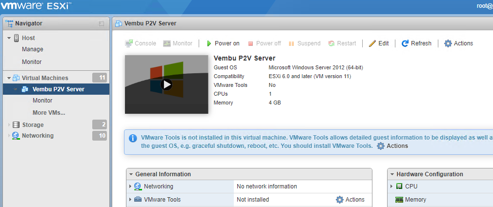 Physical to Virtual Migration