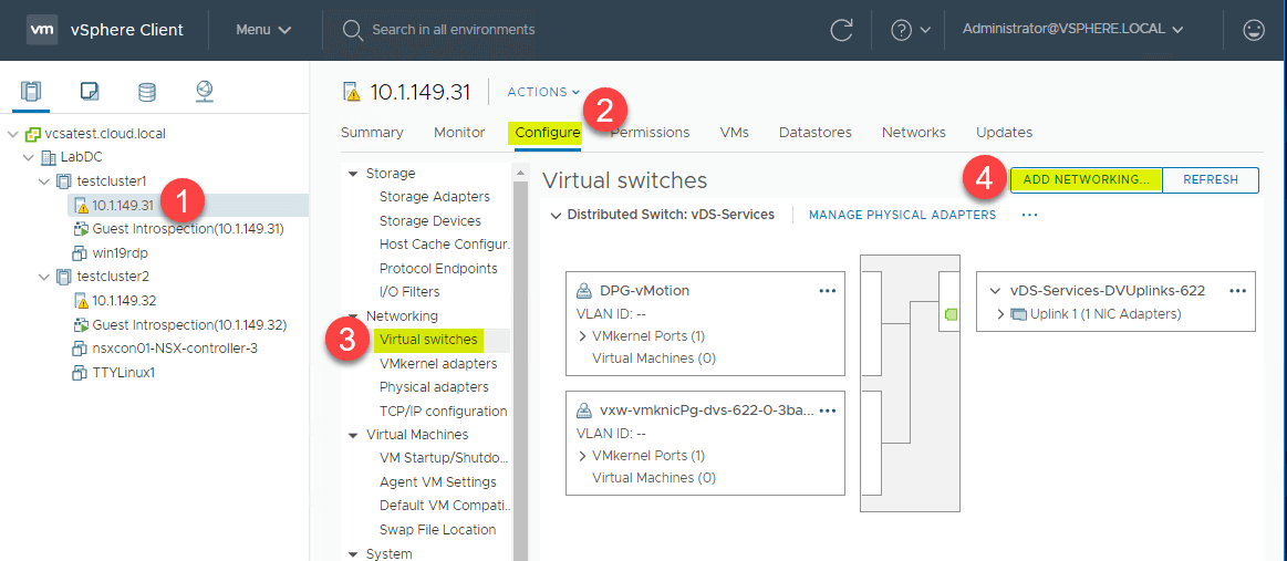 new vSphere Standard Switch