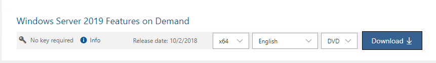 Downloading the Feature on Demand (FoD) ISO from Visual Studio Subscription