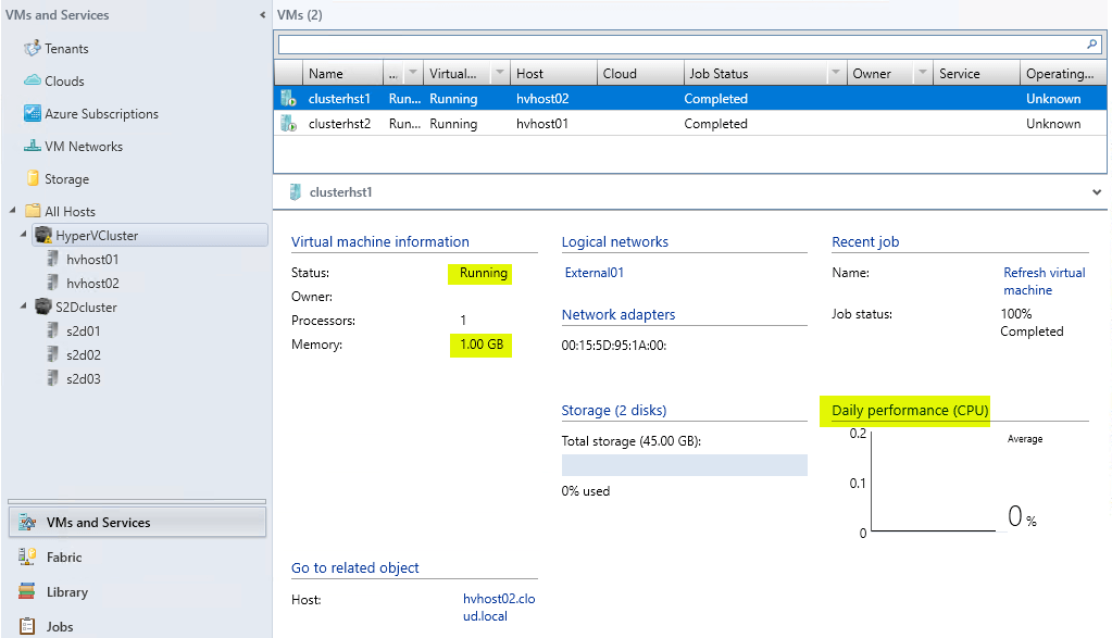 performance for a Hyper-V guest VM