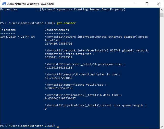 Querying performance counter objects with PowerShell