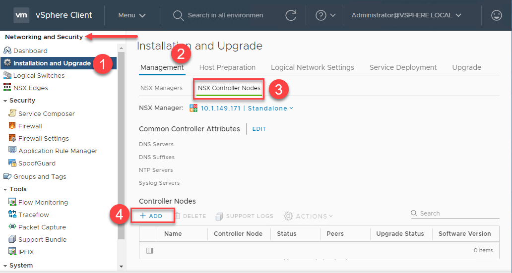 Deploying VMware NSX