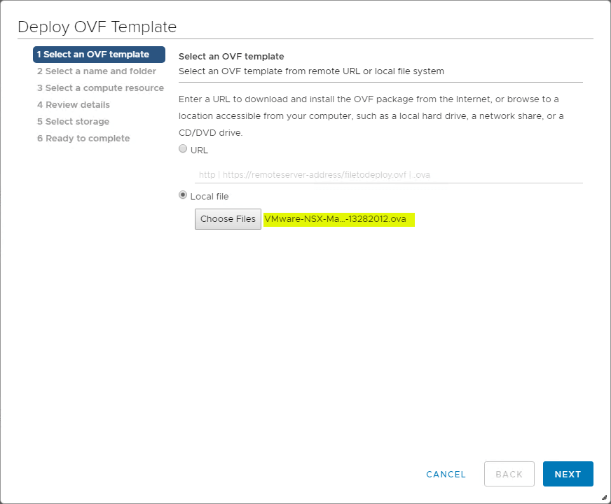 Deploying VMware NSX