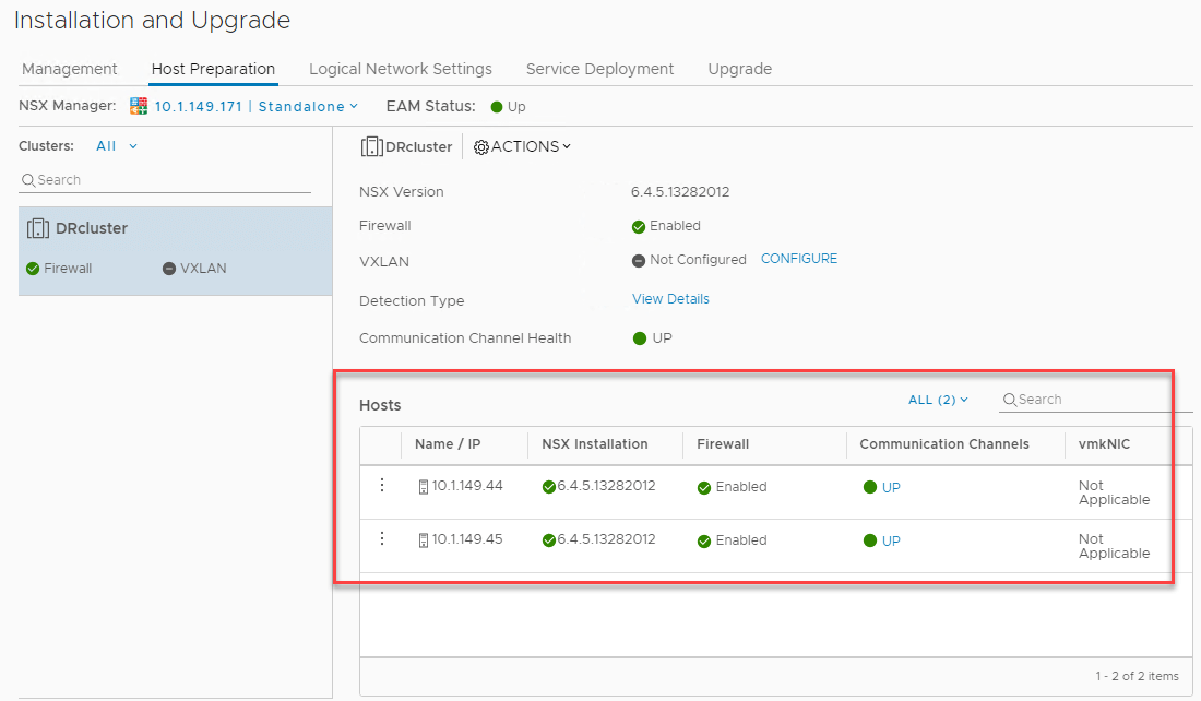 Deploying VMware NSX