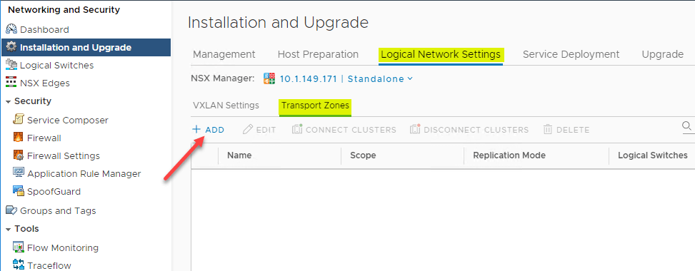 Deploying VMware NSX