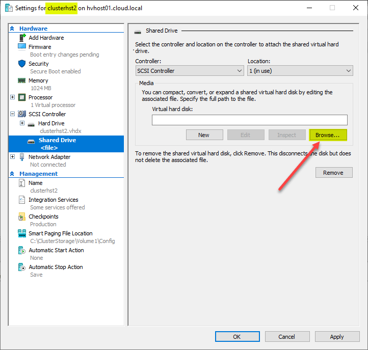 Create Guest Clusters with Hyper-V