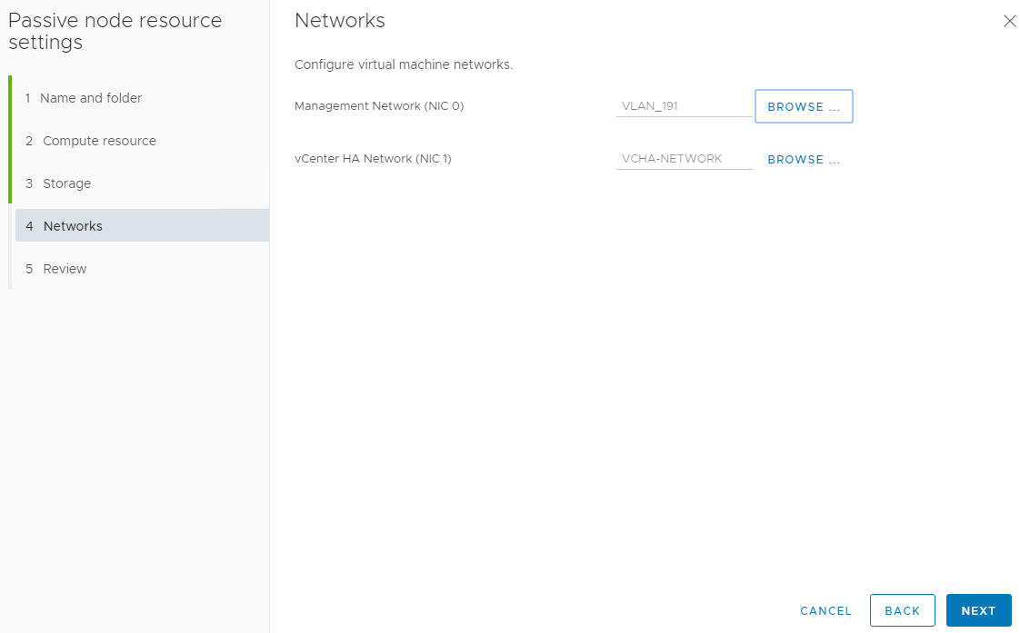 vCenter 6.7 High Availability Configuration