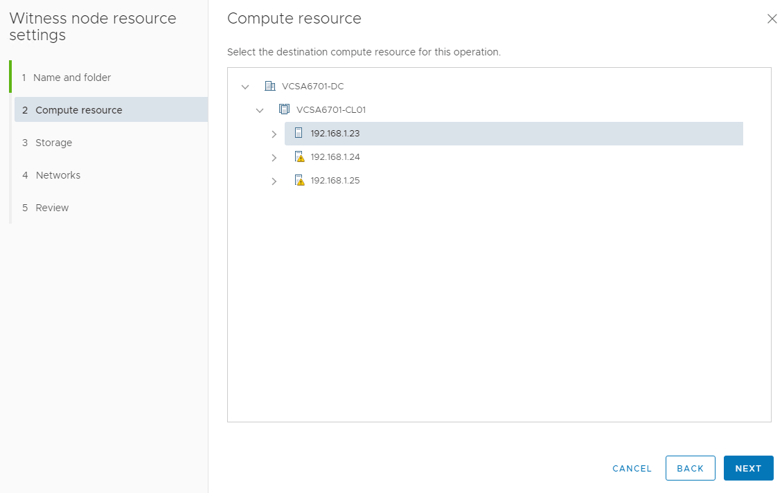 vCenter 6.7 High Availability Configuration