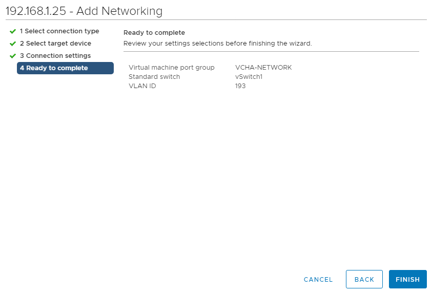 vCenter 6.7 High Availability Configuration