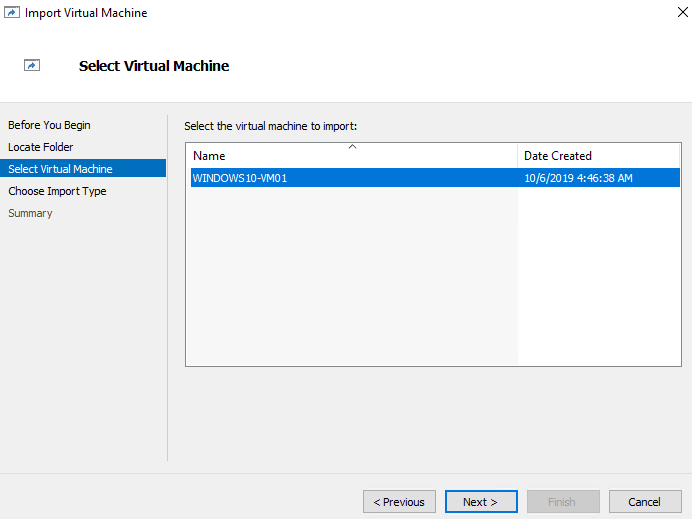 How to export and import VMs from Hyper-V