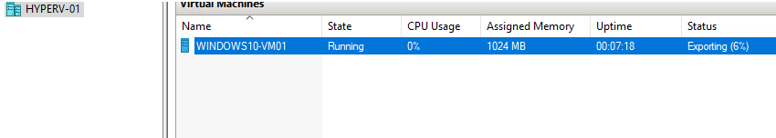 How to export and import VMs from Hyper-V