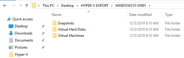 How to export and import VMs from Hyper-V