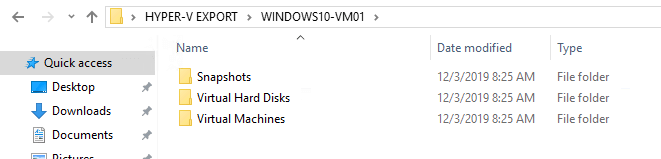 How to export and import VMs from Hyper-V