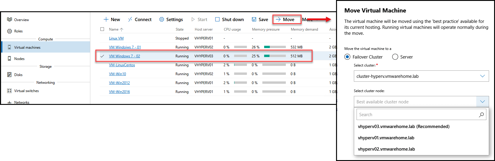 Hyper-V Live Migration