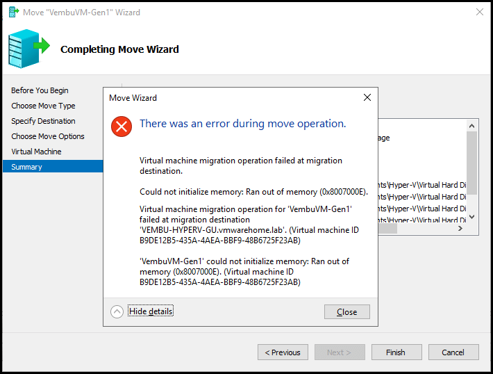 Hyper-V Live Migration