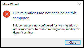 Hyper-V Live Migration