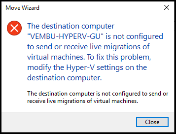 Hyper-V Live Migration