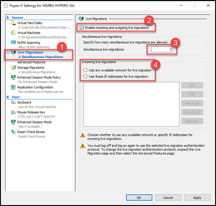 Hyper-V Live Migration