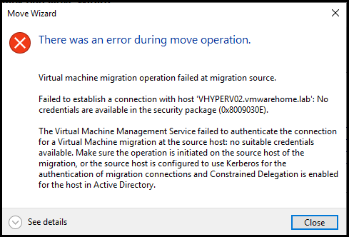 Hyper-V Live Migration