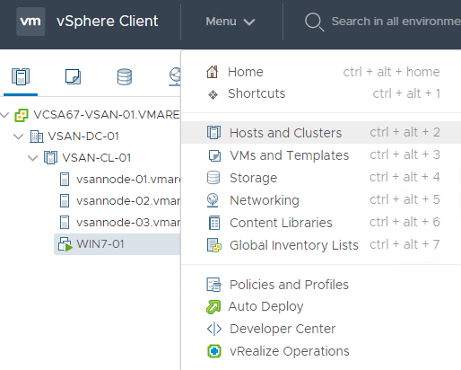 Developer Center Code Capture in vSphere