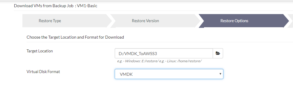 Restore VMware VMs as EC2