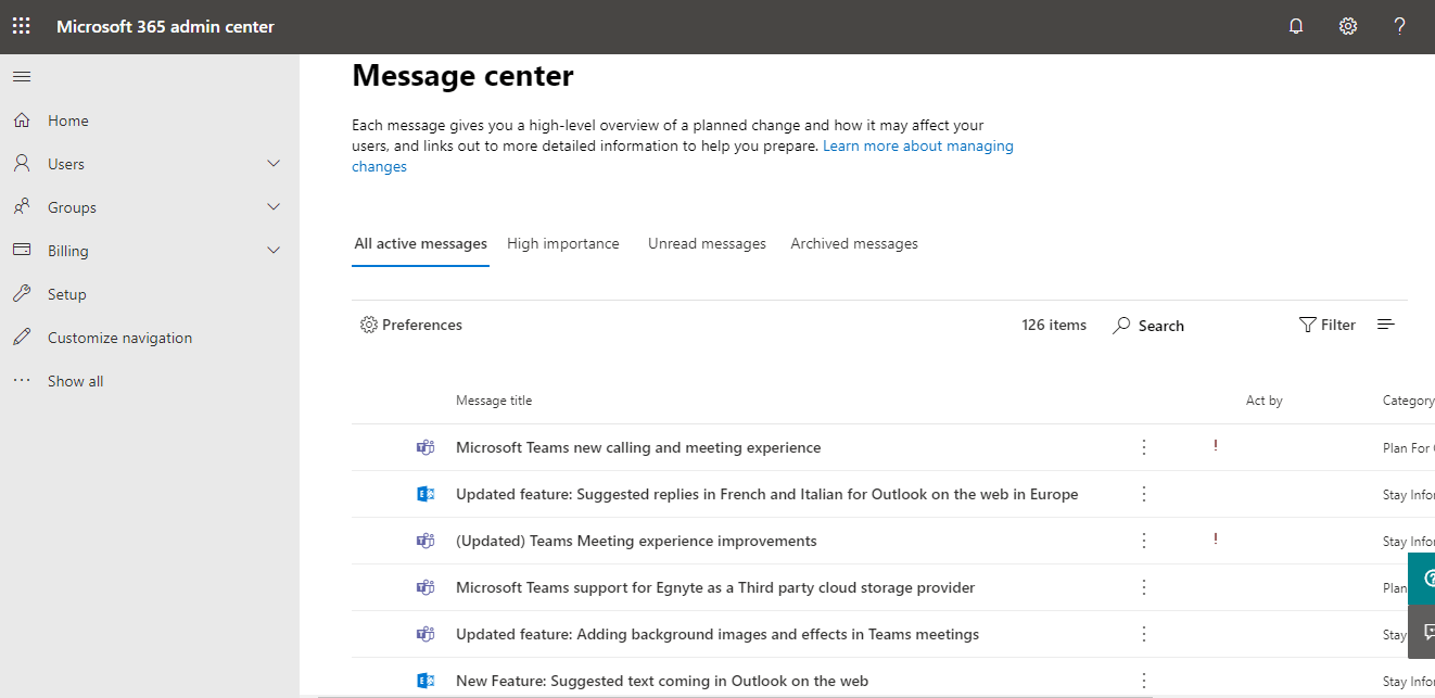 Microsoft 365 SharePoint Admin Center