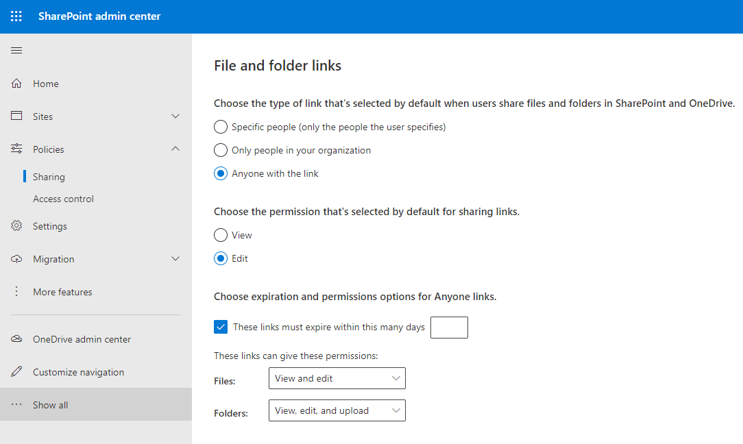 Manage sites in the SharePoint admin center - SharePoint in