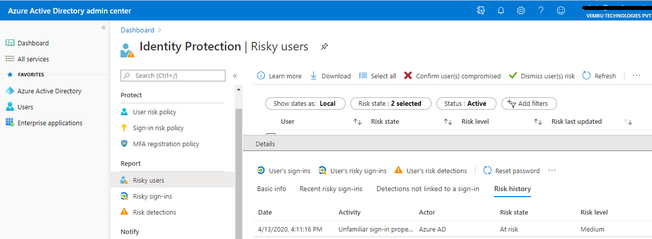 azure active directory sign in