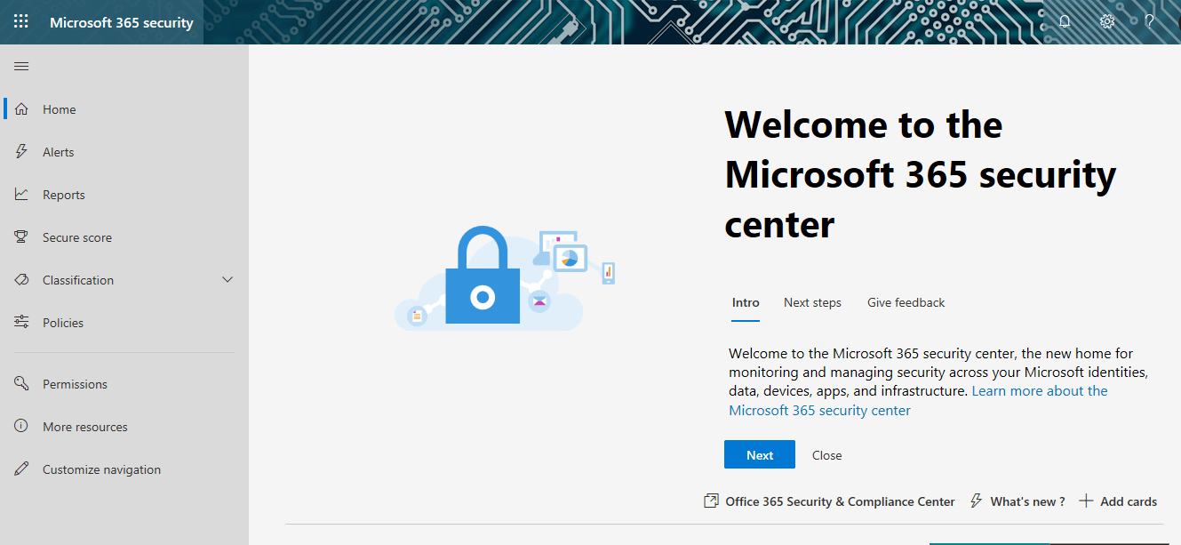 Microsoft 365 Security Center