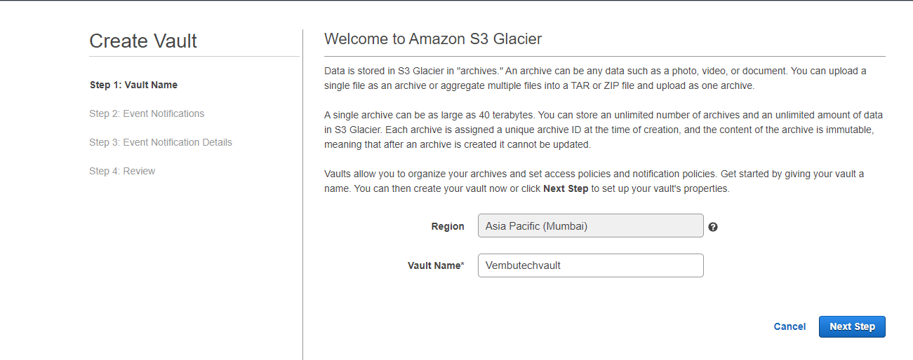 Amazon S3 Glacier