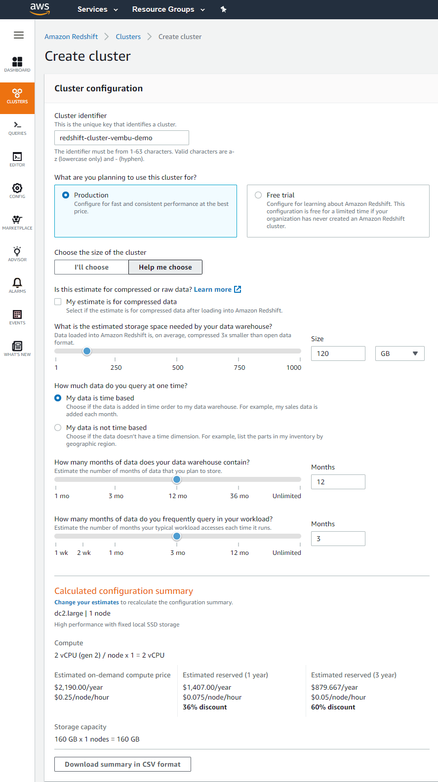 AWS Redshift