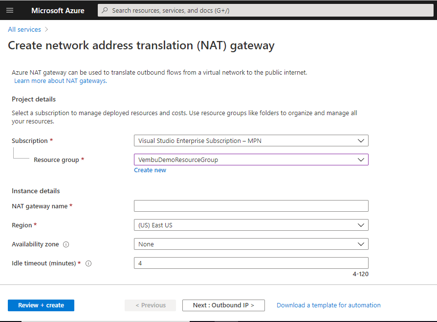 Create and use Azure Virtual Network