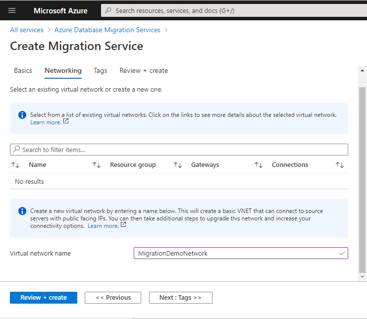 Azure Database Migration Services