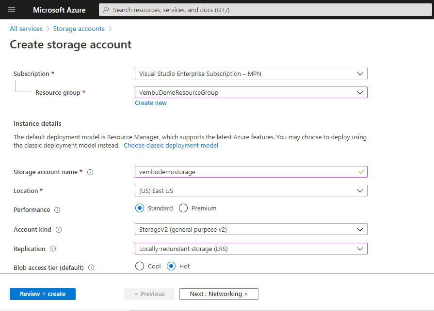 Azure VM in Azure Backup Center