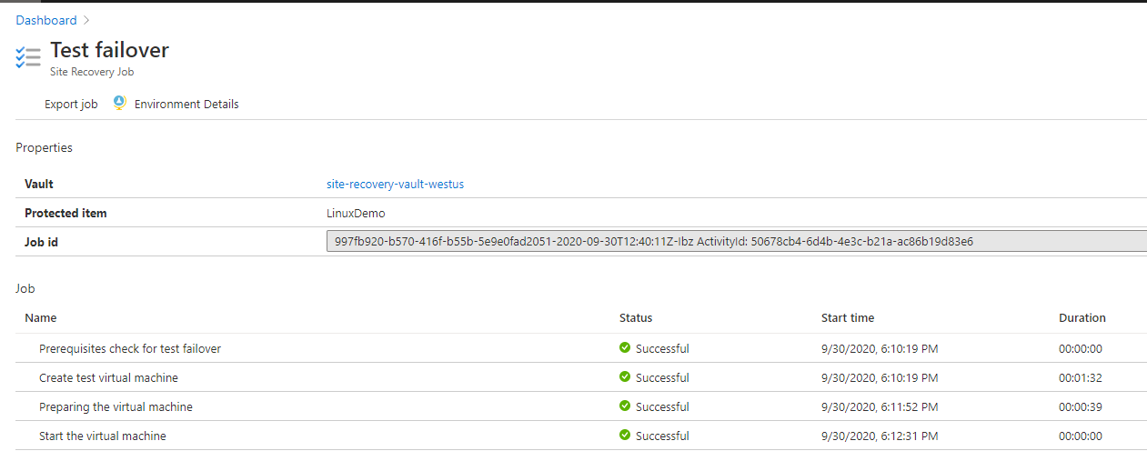 Azure VM in Azure Backup Center