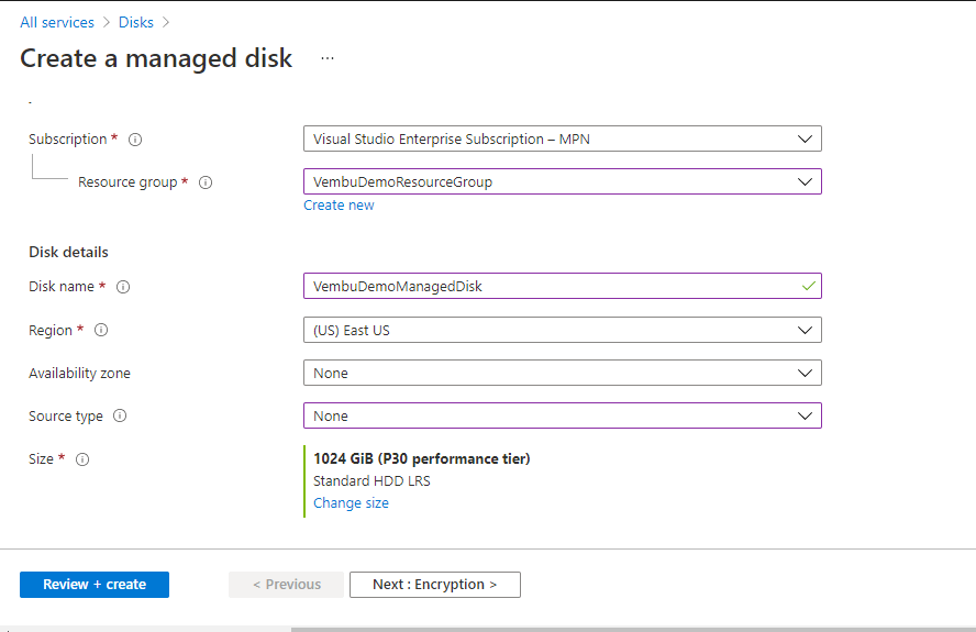 azure-maganed-disk