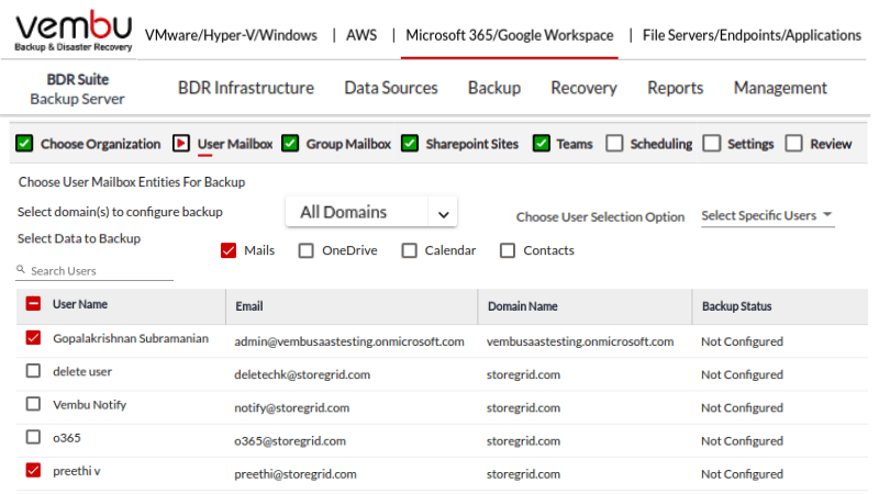 Backup Office 365 Mails