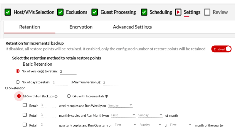 VMware Backup & Restore Performance