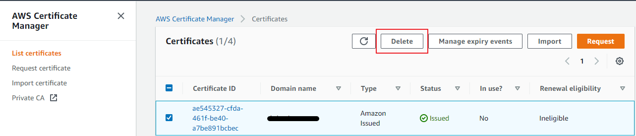 AWS Certificate Manager