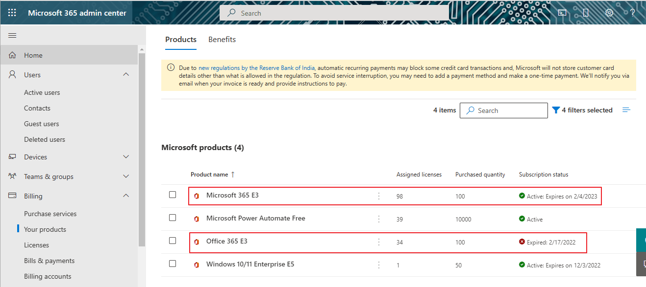 Microsoft 365 admin center