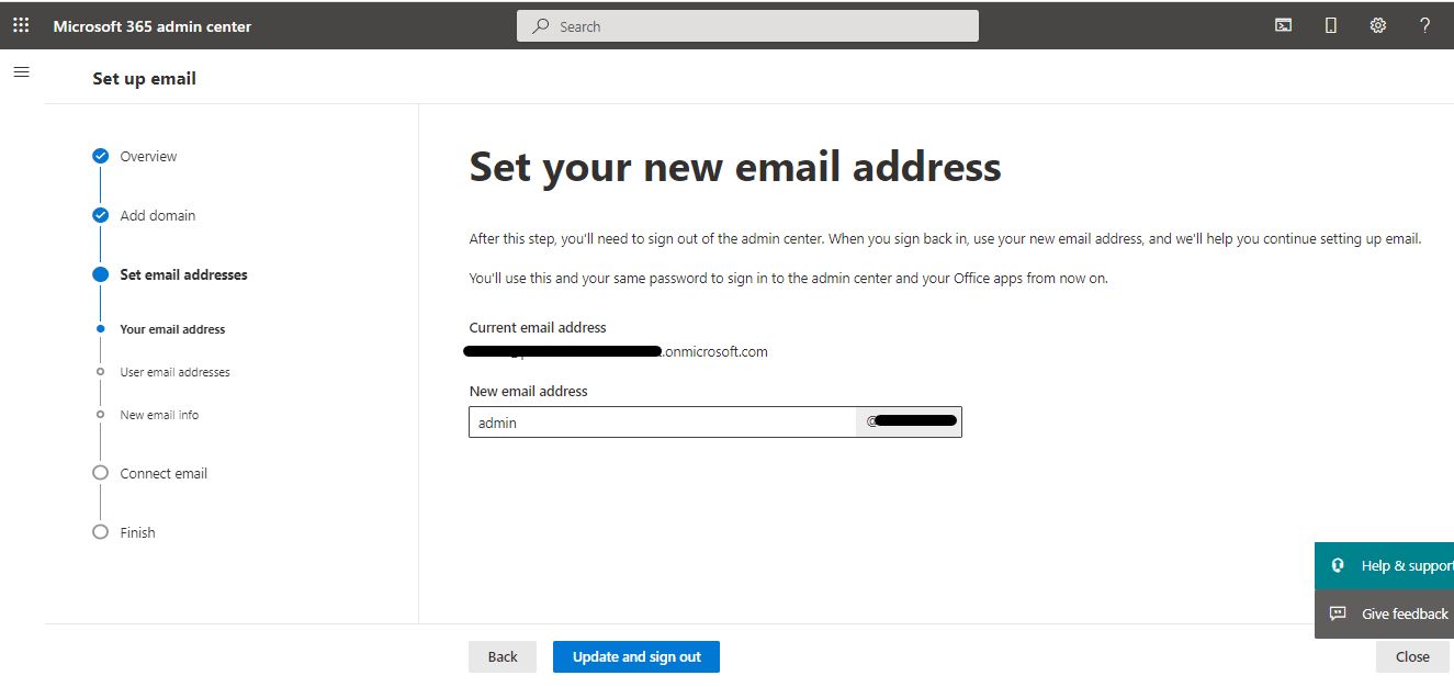 Set up email through Microsoft 365 (New domain)