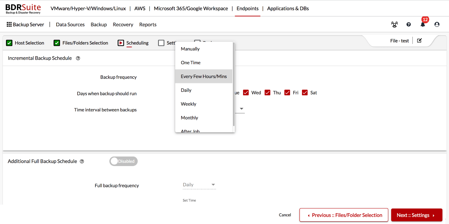 Centralized-Endpoint-Backup