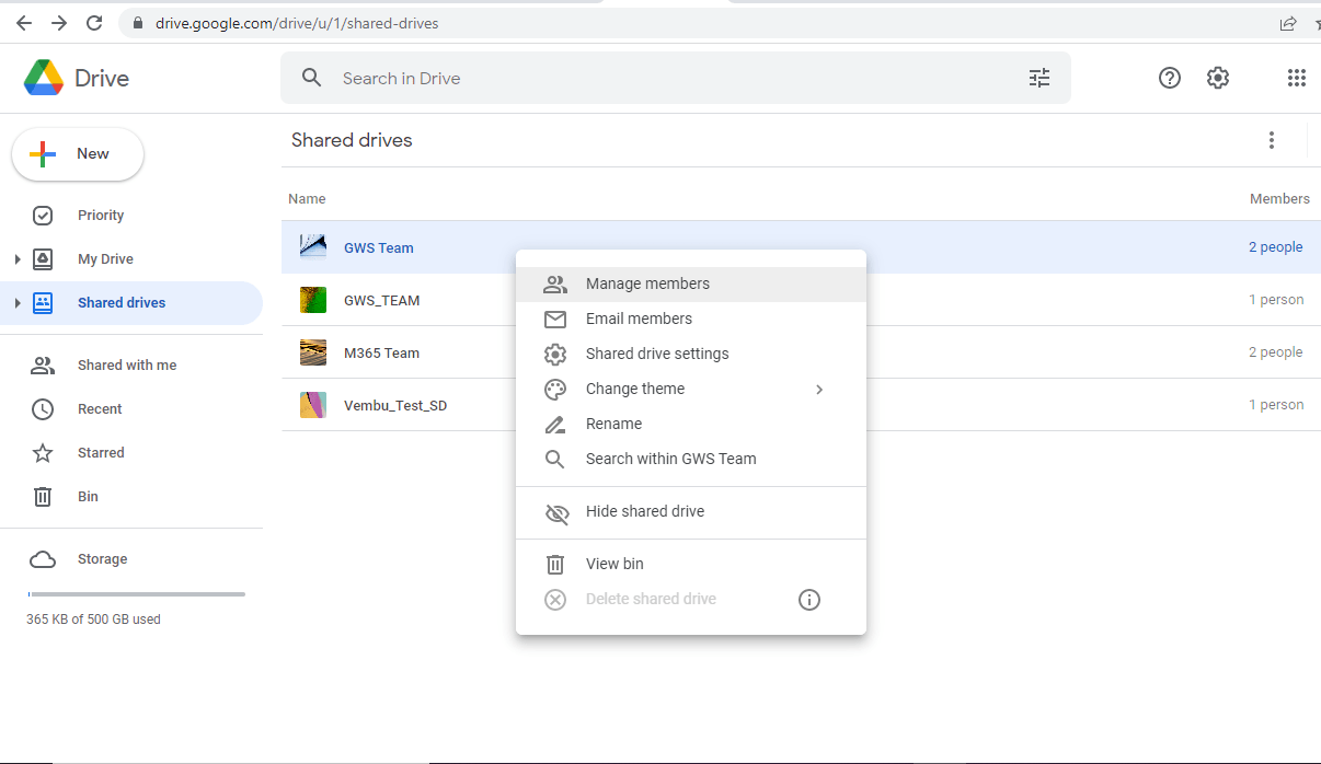 google share drive