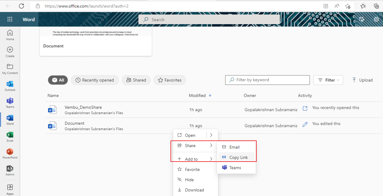 Office 365 for Co-authoring and Collaboration